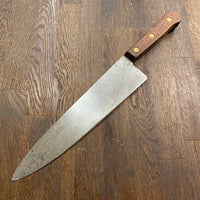 Unmarked American 10” Chef Knife Carbon Steel 1950’s-70’s?