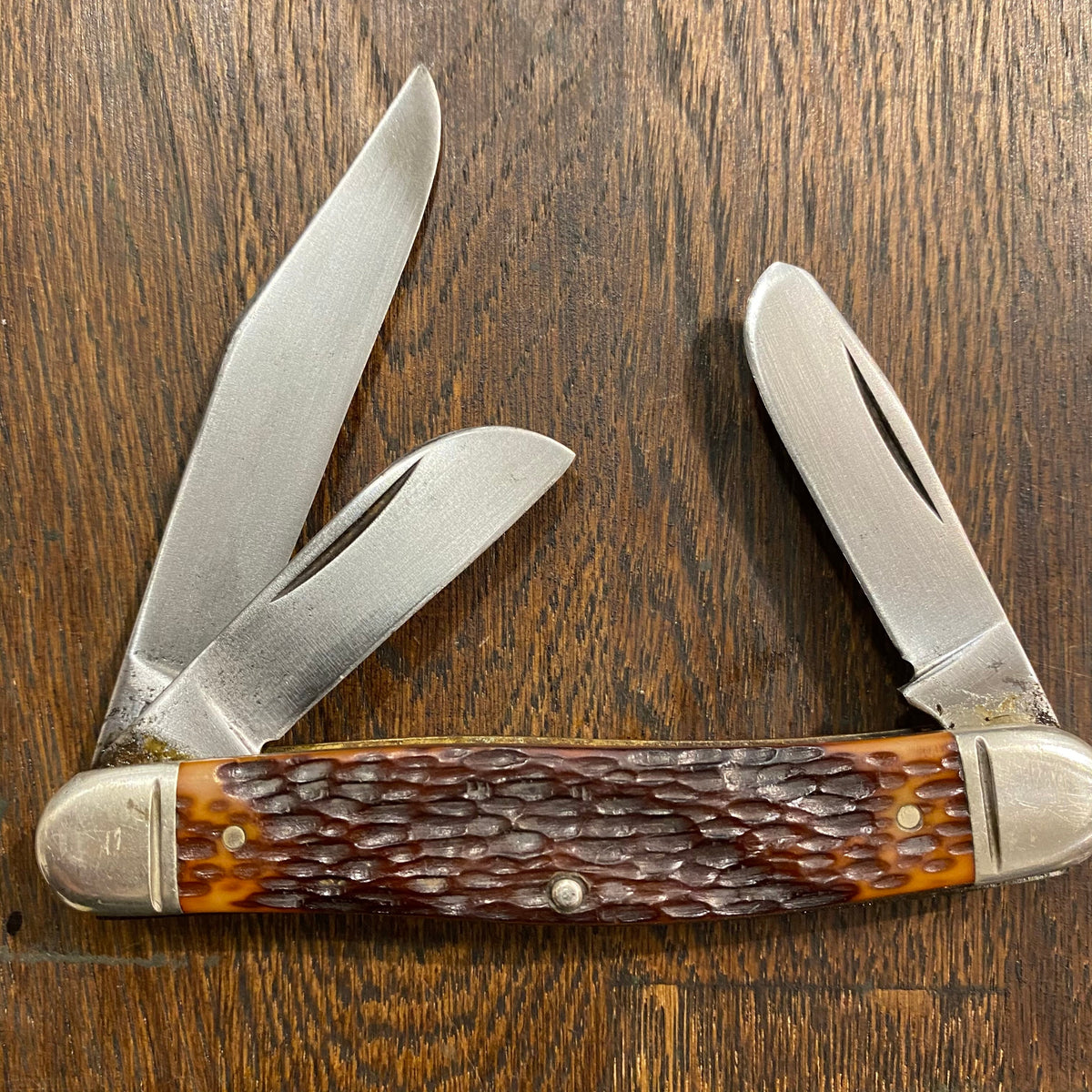 Western 4” Stockman Carbon Blades Delrin Scales 1961-76?