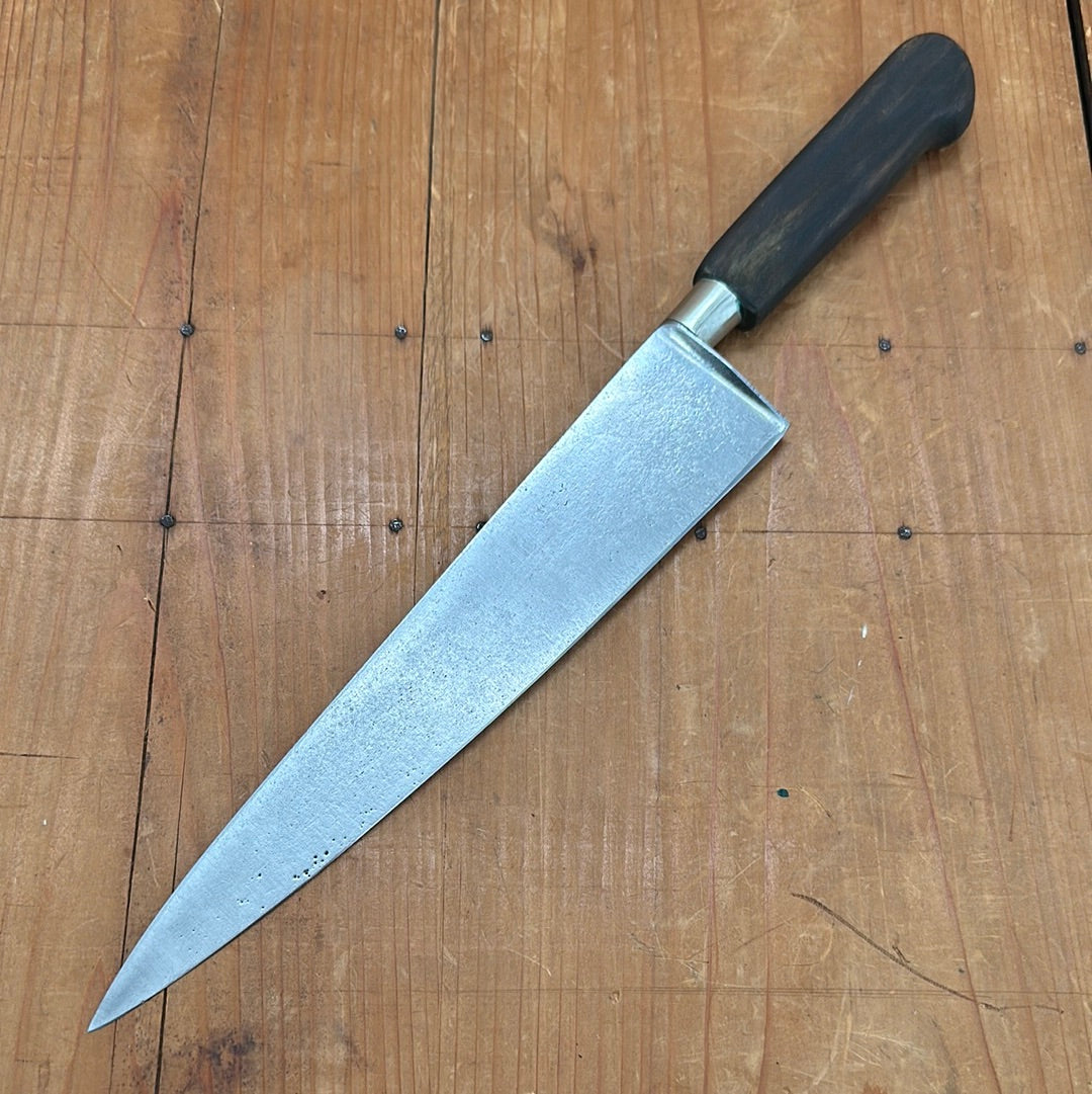 Unmarked 9.5" Chef Knife Cuisine Massive / Nogent Style Carbon Steel 1950s-60s?