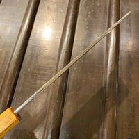 Kikumori 180mm Usuba Rain Drop Suminagashi Octagonal Oak