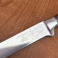 New Old Stock A Wright 6.25" Stiff Boning Knife Forged Stainless Steel Rosewood Sheffield