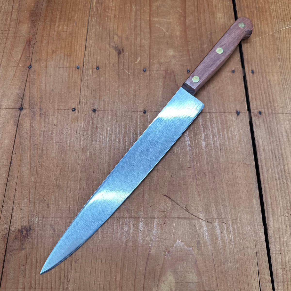 New Old Stock 25cm 10" Slicer Stainless Rosewood Thiers France 1960's-80's?