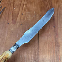 J Russell Co Green River Works Carving Set Sterling & Stag 1880s-1910s