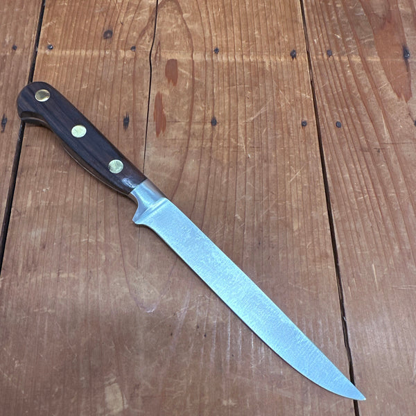 New Old Stock A Wright 6.25" Stiff Boning Knife Forged Stainless Steel Rosewood Sheffield