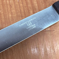 New Vintage A Wright 9.75" Ham Slicer Carbon Steel Rosewood Sheffield