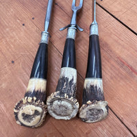 Landers Frary & Clark Aetna Works Carving Set Horn & Crown Stag 1865-1924