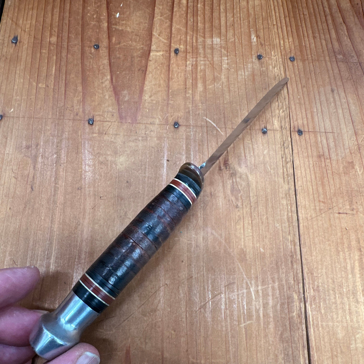 Western USA 4.5” Fixed Blade Knife Boulder Colo. L66 1978