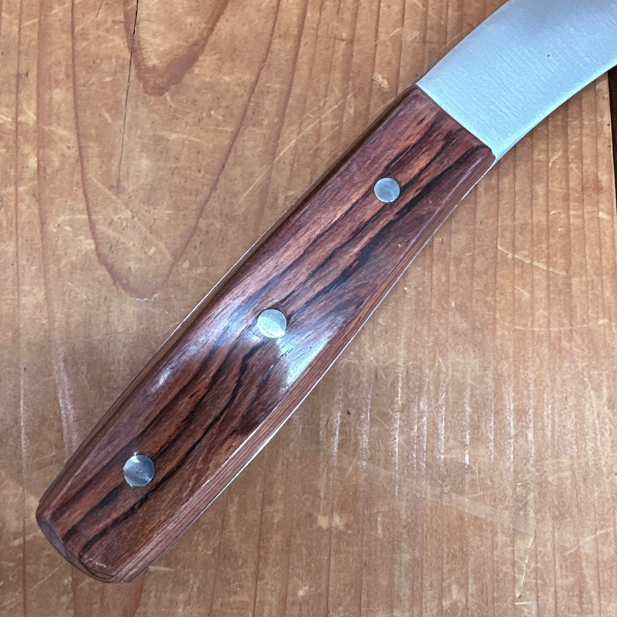 New Old Stock A Wright 7" Large Skinning Knife Carbon Rosewood Steel Pins Sheffield, England