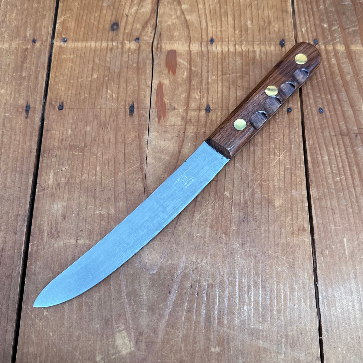New Vintage A Wright 6.5" Boning / Trimming Carbon Steel Rosewood Sheffield