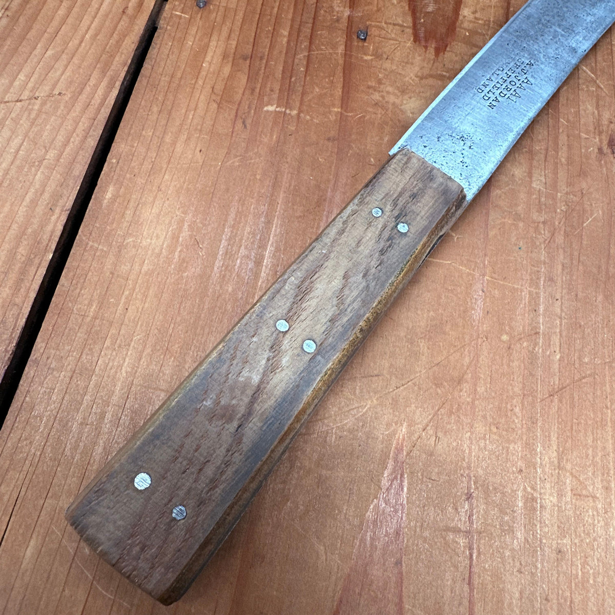 A J Jordan 9" Bullnose Butcher Hand Forged Double Shear Steel 1871-1926 *Rehandled*