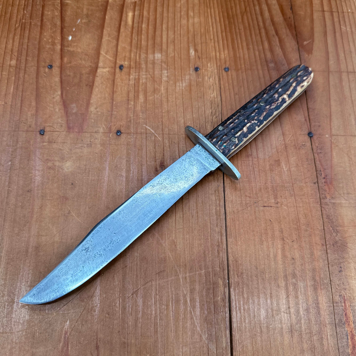 Landers Frary & Clark Aetna Works 6" Bowie Knife Stag ~1900+?