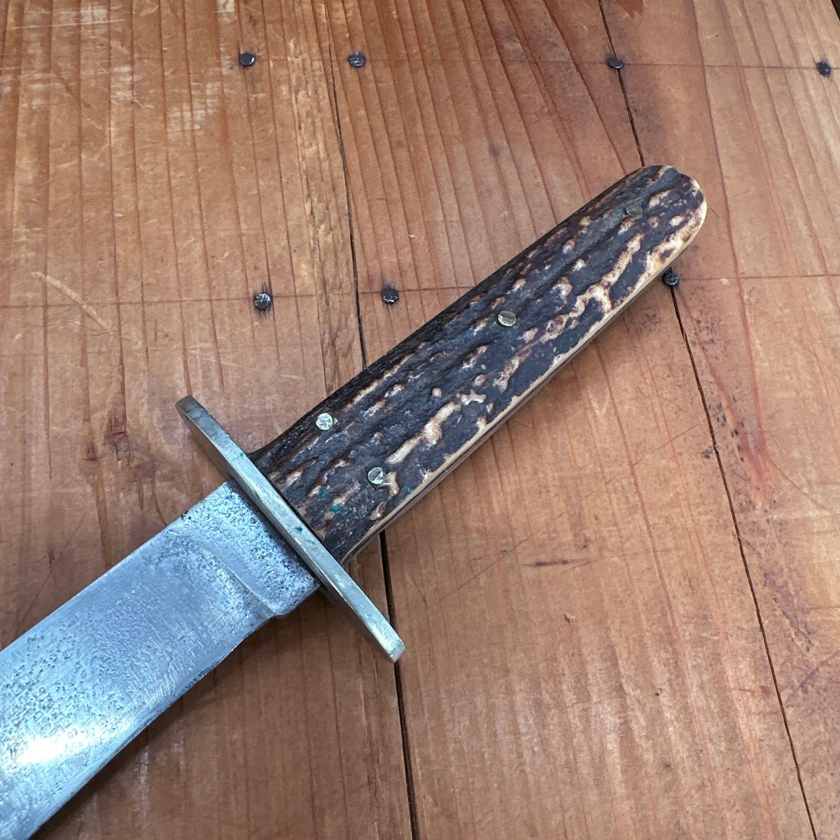 Landers Frary & Clark Aetna Works 6" Bowie Knife Stag ~1900+?