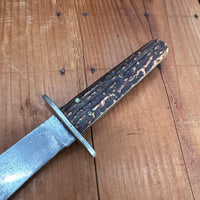 Landers Frary & Clark Aetna Works 6" Bowie Knife Stag ~1900+?