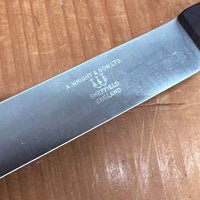 New Old Stock A Wright 9.75" Ham Slicer Carbon Steel Rosewood Sheffield