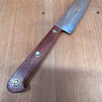 New Vintage 14cm 5.5" Plate-Semelle Office Knife Hand Forged Carbon 3 Rosette Rosewood 1950-60