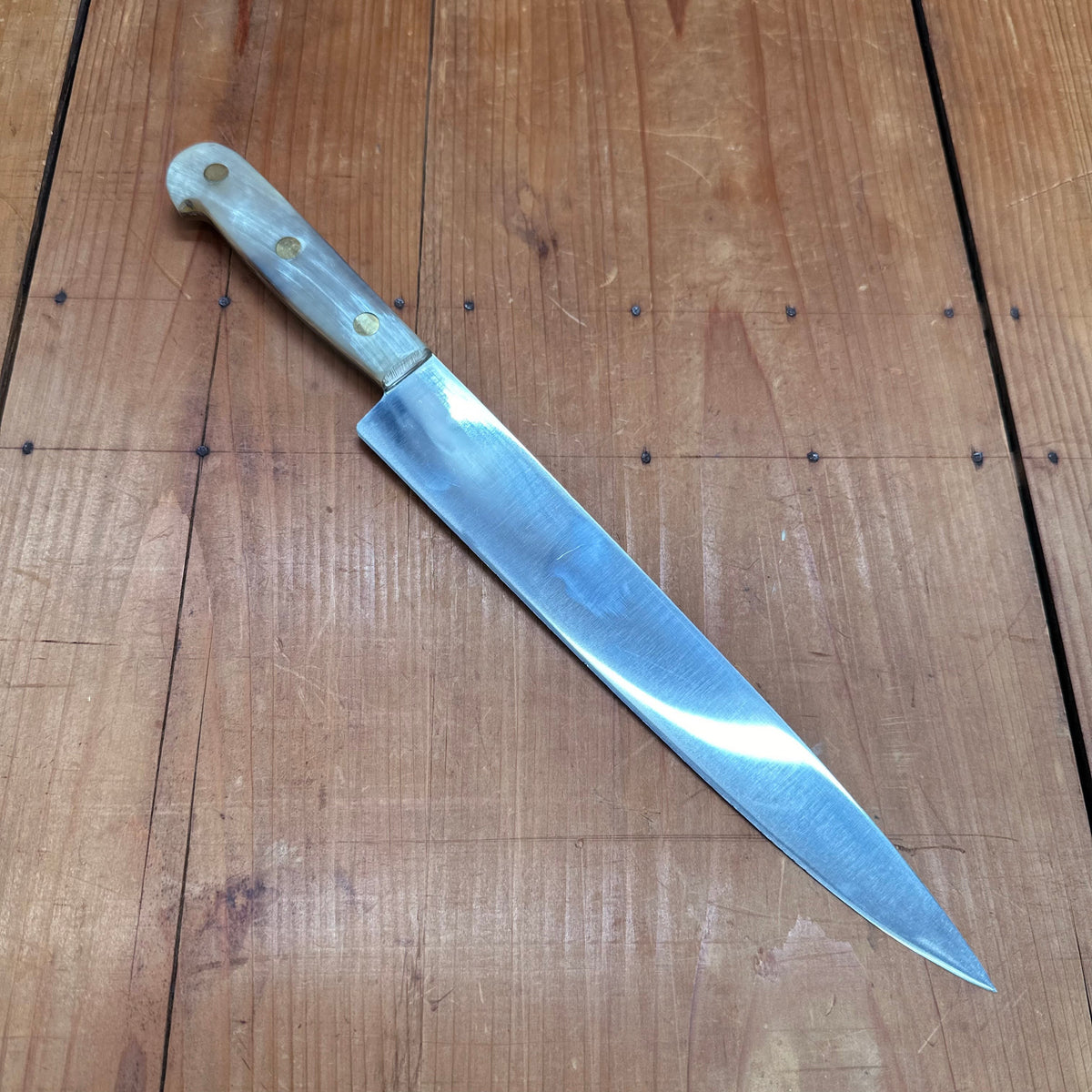 New Old Stock Au Nain 25cm 10" Slicer Stainless Horn St Remy Thiers France 1960's-80's?