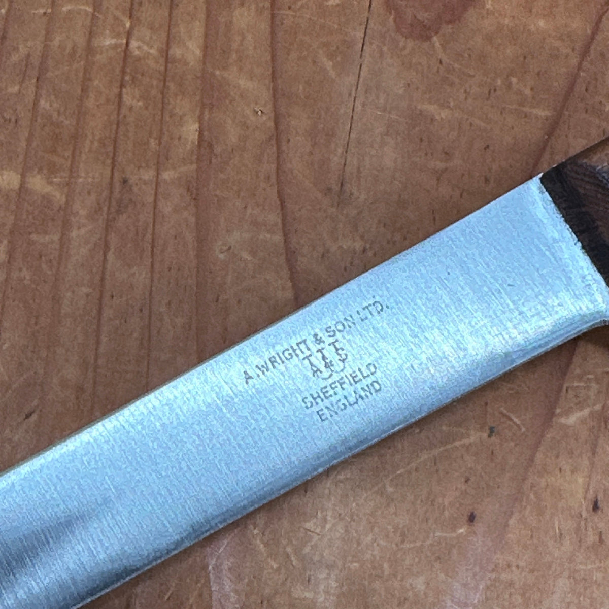 New Old Stock A Wright 7" Narrow Boning Carbon Steel Brass Rivets Sheffield