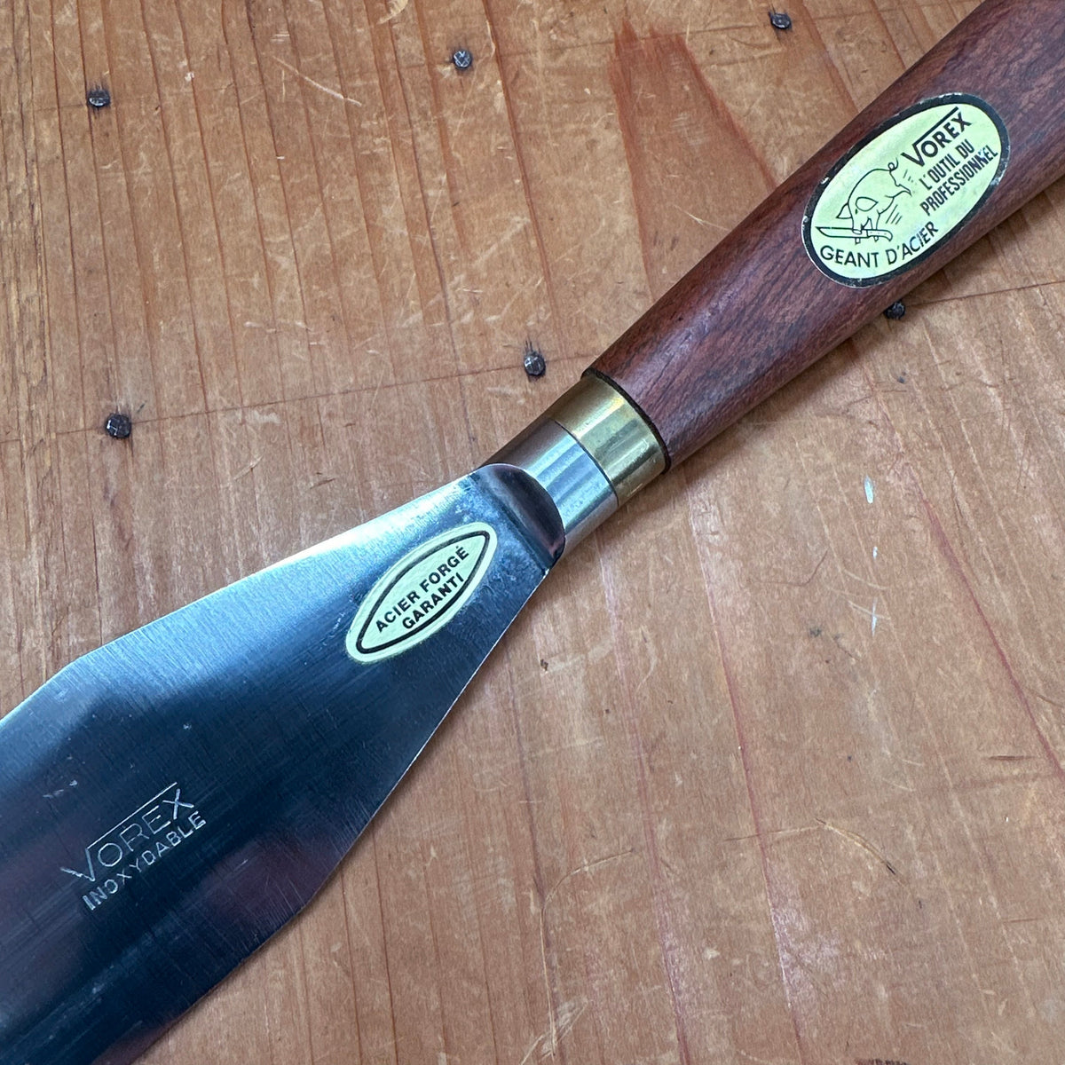 New Old Stock Vorex 10" Spatula Forged Stainless Steel Rosewood Thiers, France