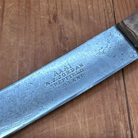 A J Jordan 9" Bullnose Butcher Hand Forged Double Shear Steel 1871-1926 *Rehandled*
