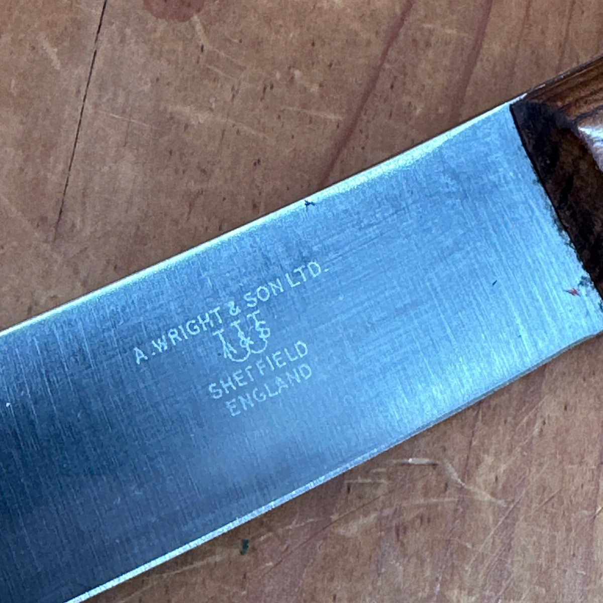 New Old Stock A Wright 6.5" Boning / Trimming Carbon Steel Rosewood Sheffield