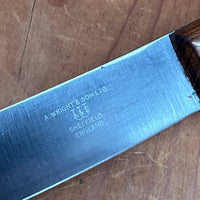 New Old Stock A Wright 6.5" Boning / Trimming Carbon Steel Rosewood Sheffield