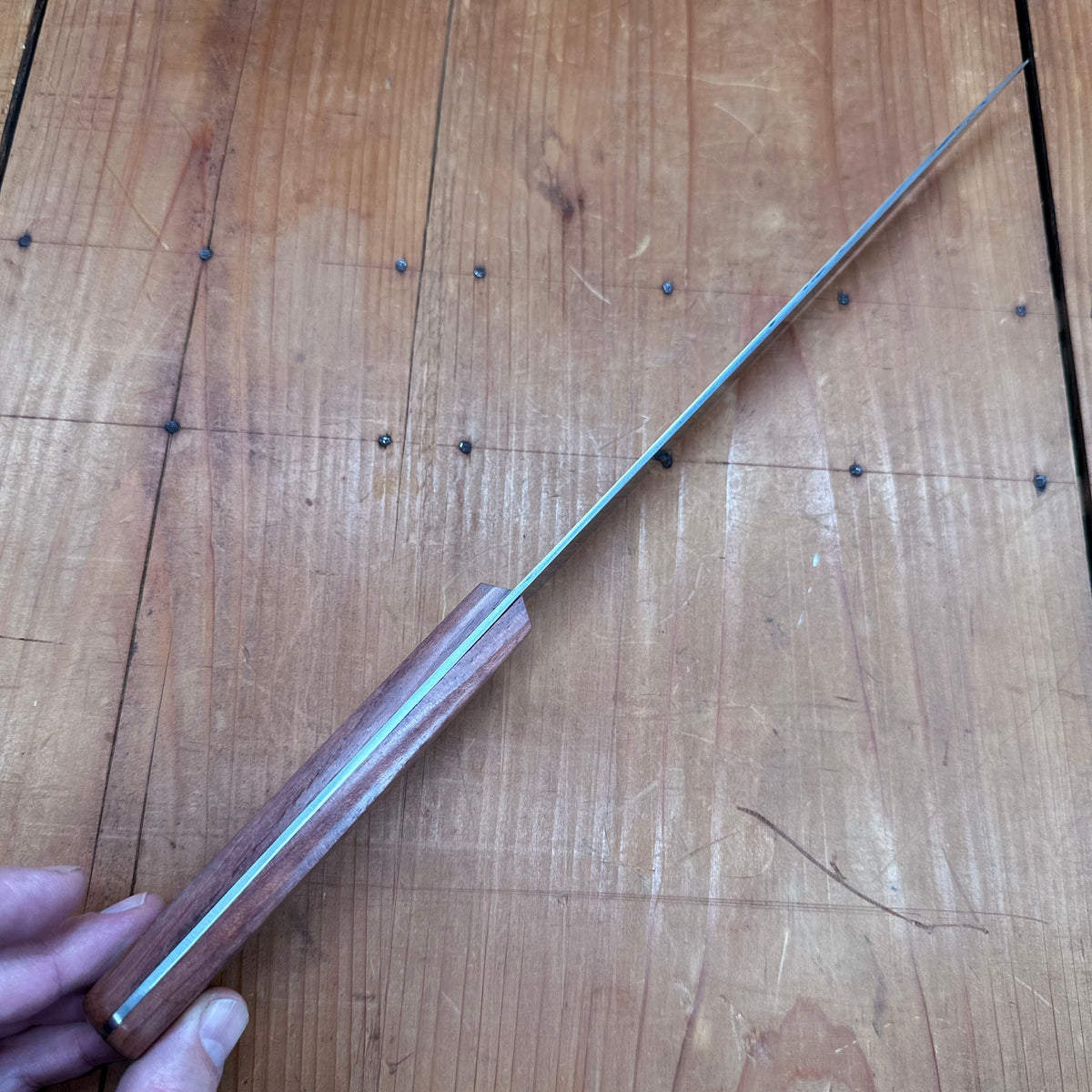 New Old Stock 25cm 10" Slicer Stainless Rosewood Thiers France 1960's-80's?