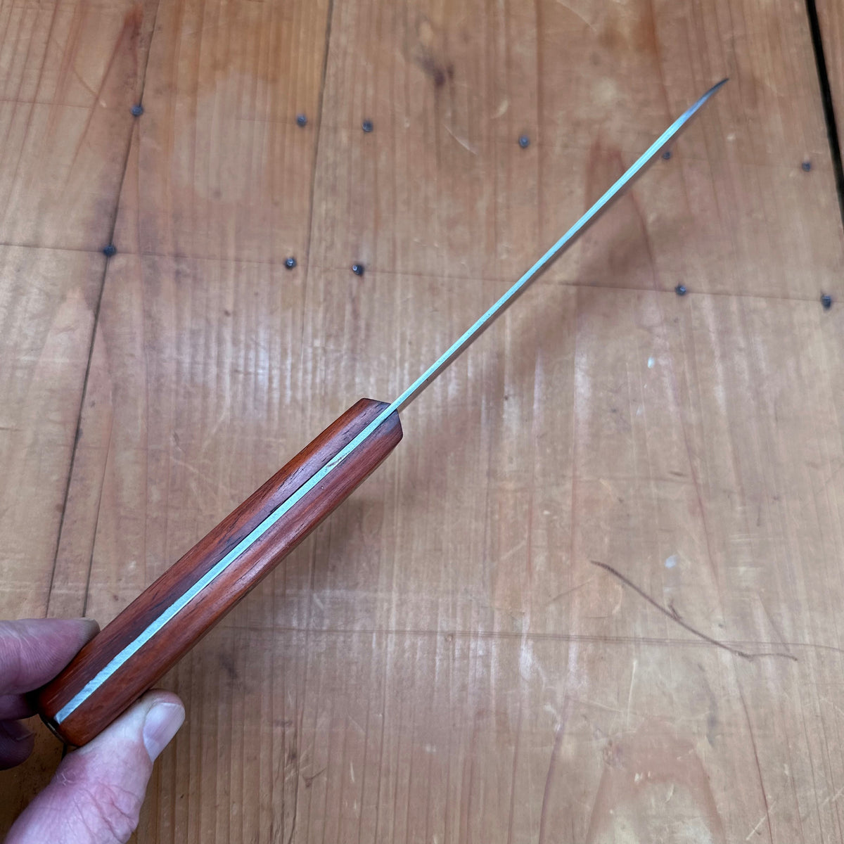 New Old Stock 6.5" Bullnose Carbon Brass Rosette Bubinga 1950-60