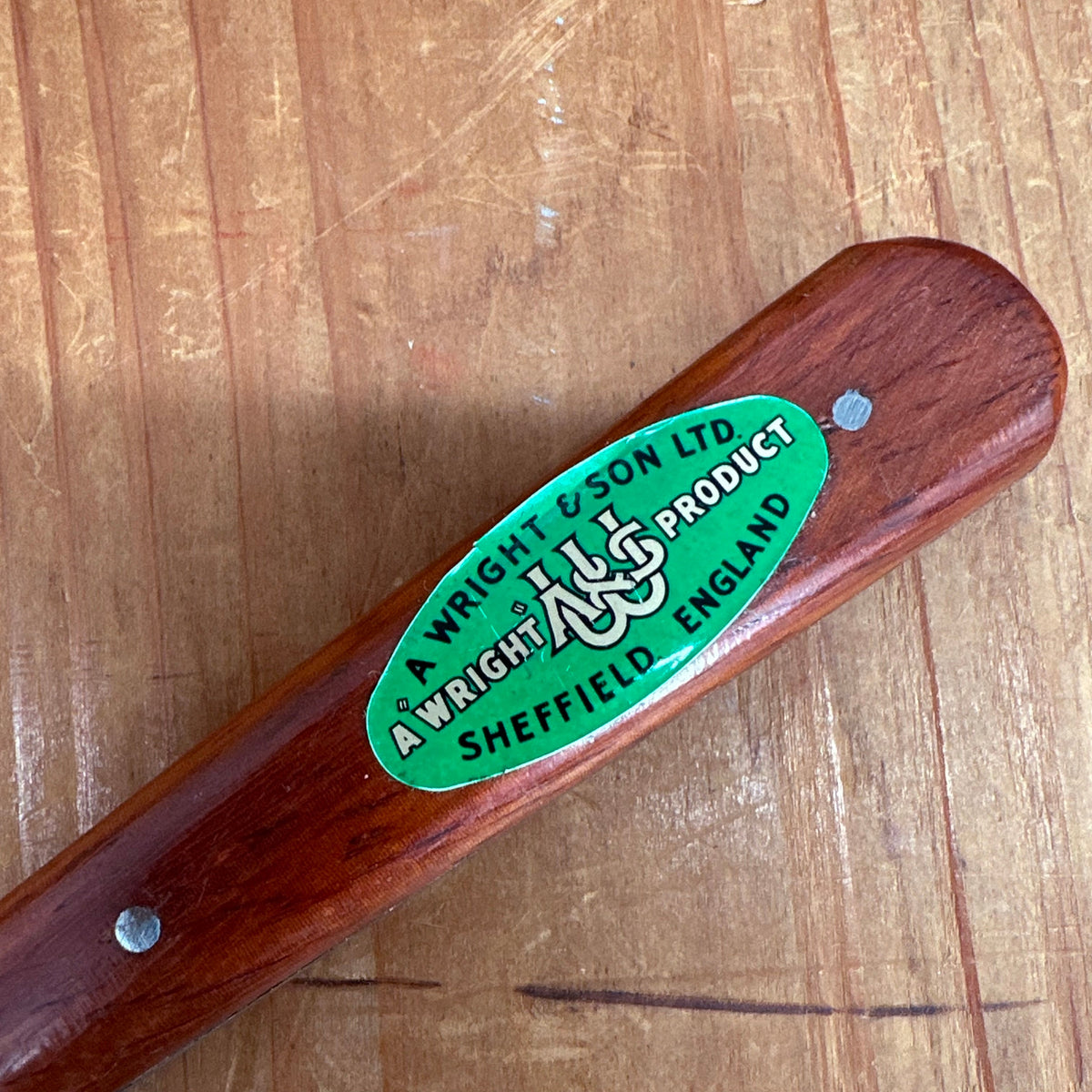 New Old Stock A Wright 6" Spatula Forged STAINLESS Steel Rosewood Sheffield
