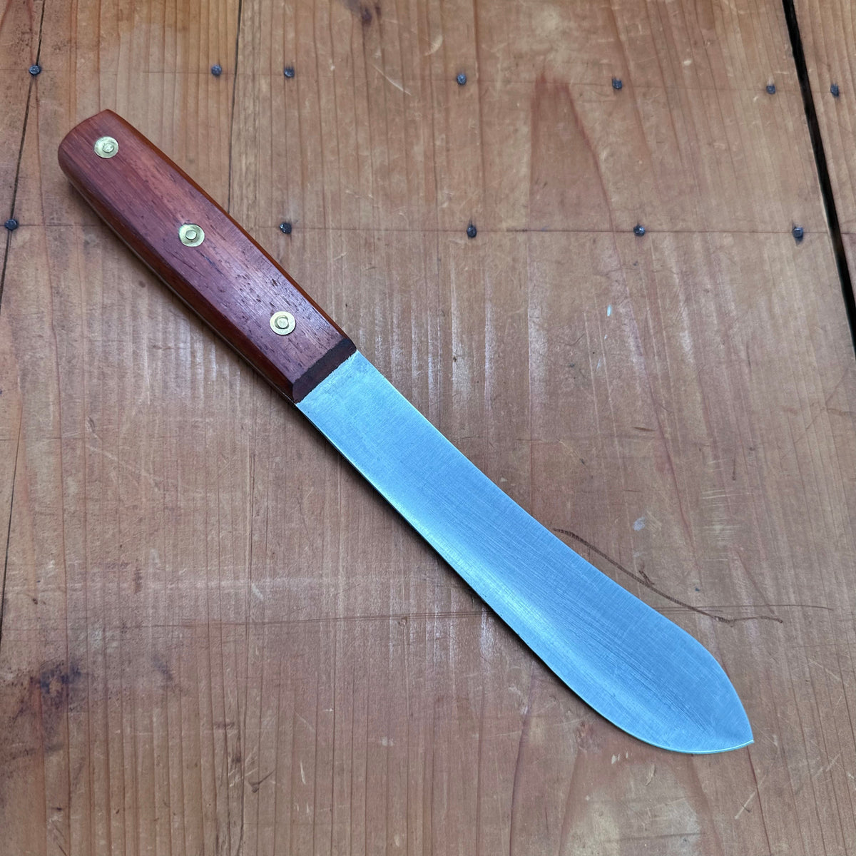 New Old Stock 6.5" Bullnose Carbon Brass Rosette Bubinga 1950-60