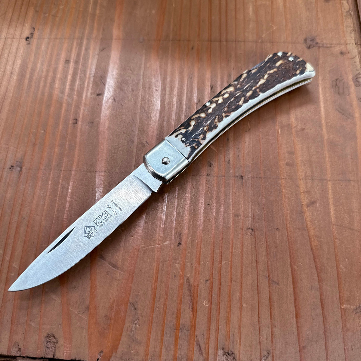 Puma 12cm 4 5/8" Drop Point Lockback Knife Solingen Germany