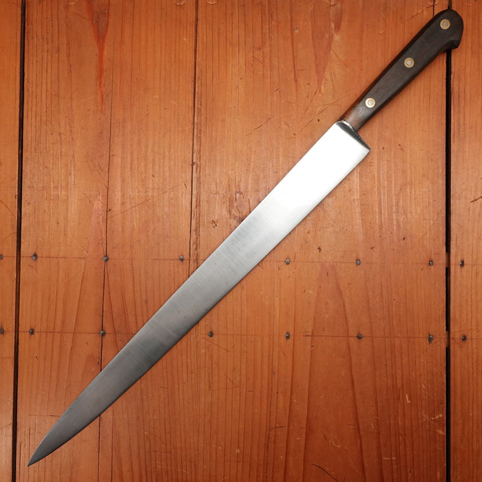 New Old Stock Au Nain 13.25" Tranchelard Slicer Carbon Beech Rosette 1950s