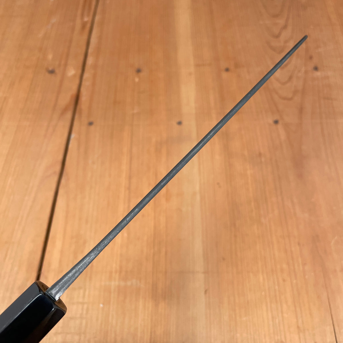 Ajikataya 180mm Santoku Shirogami 2 Kurouchi Ho Wood