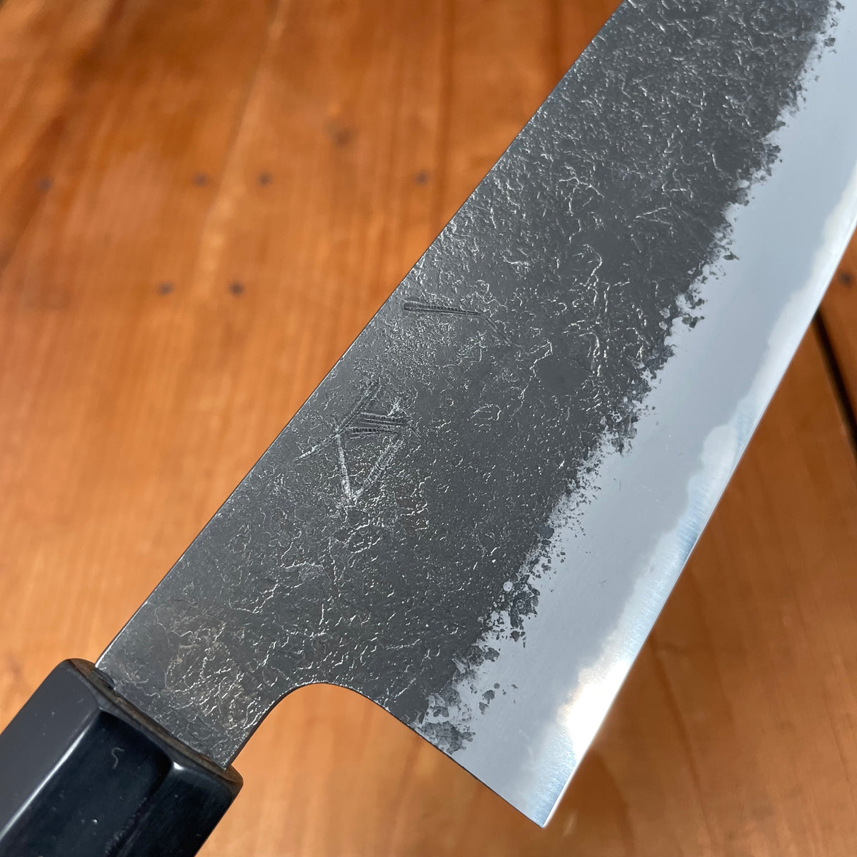 Hitohira Hinode 210mm Gyuto Shirogami 2 Kurouchi Yakusugi Cedar Handle