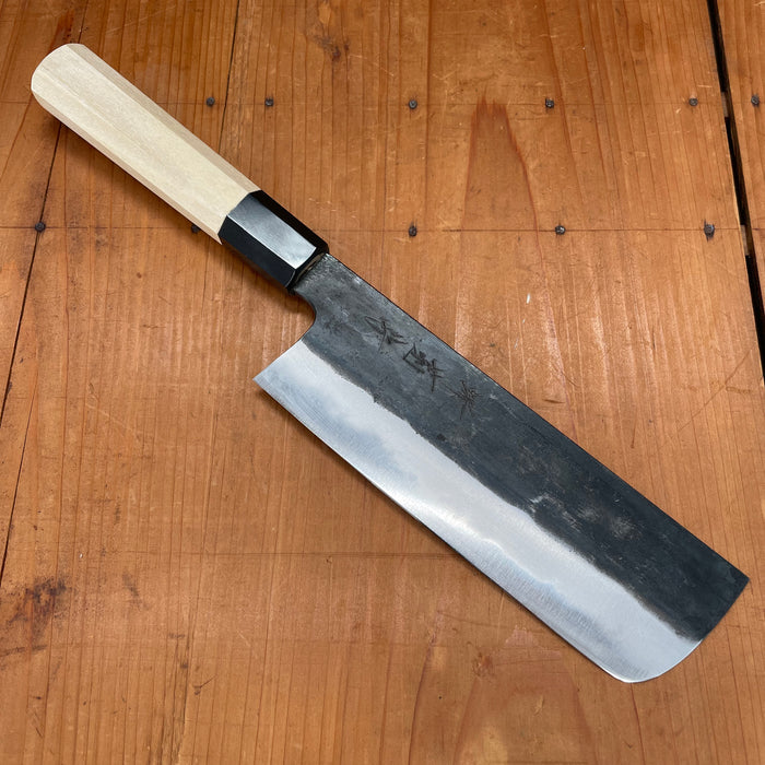 Sakai Kikumori 165mm Wa Nakiri Shirogami 1 Kurouchi