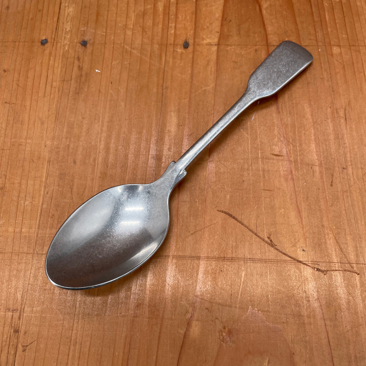 Old English Fiddle Dessert Spoon Stainless Yorkshire Rose Tumbled Finish