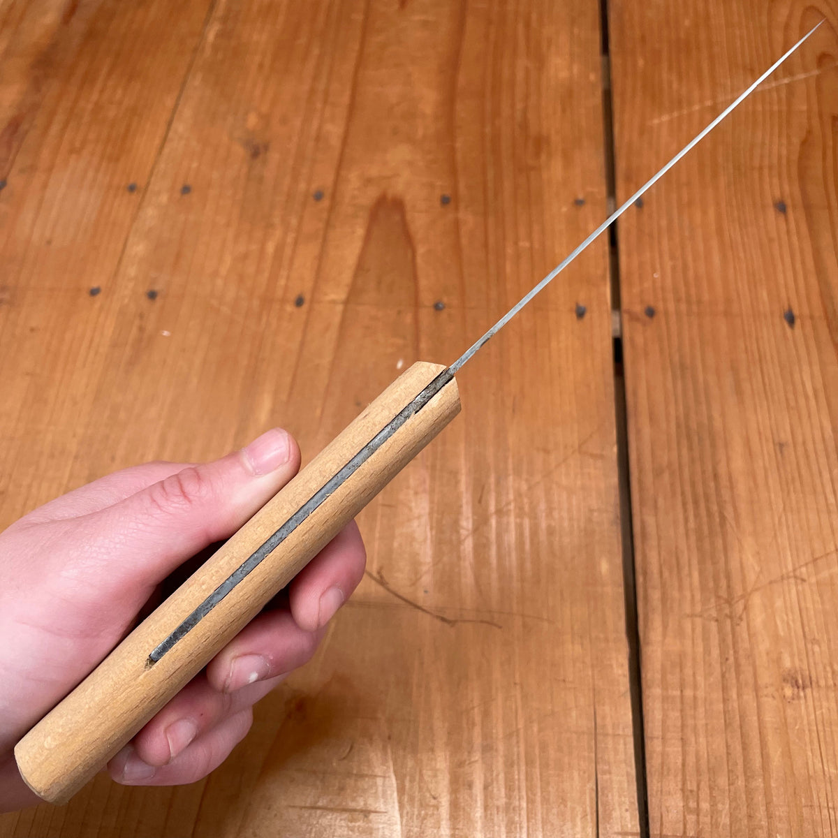 New Old Stock 5.5" Flexible Saigner Fillet Carbon Steel Rosette Beech