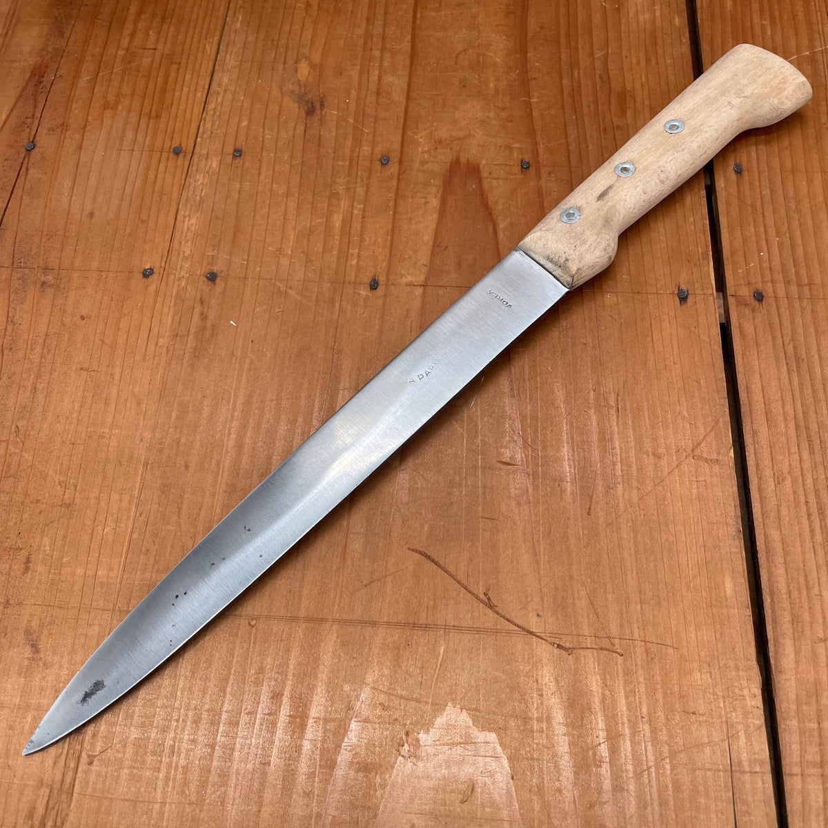 New Old Stock H. Balle A Paris 8.75" Flexible Fillet Carbon Steel Beech Rosette