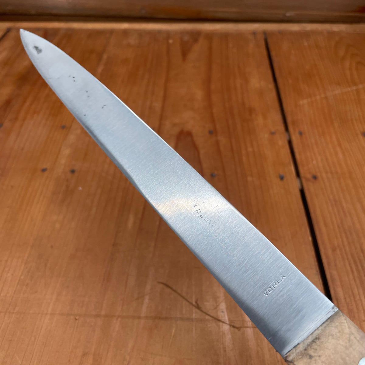 New Old Stock H. Balle A Paris 8.75" Flexible Fillet Carbon Steel Beech Rosette