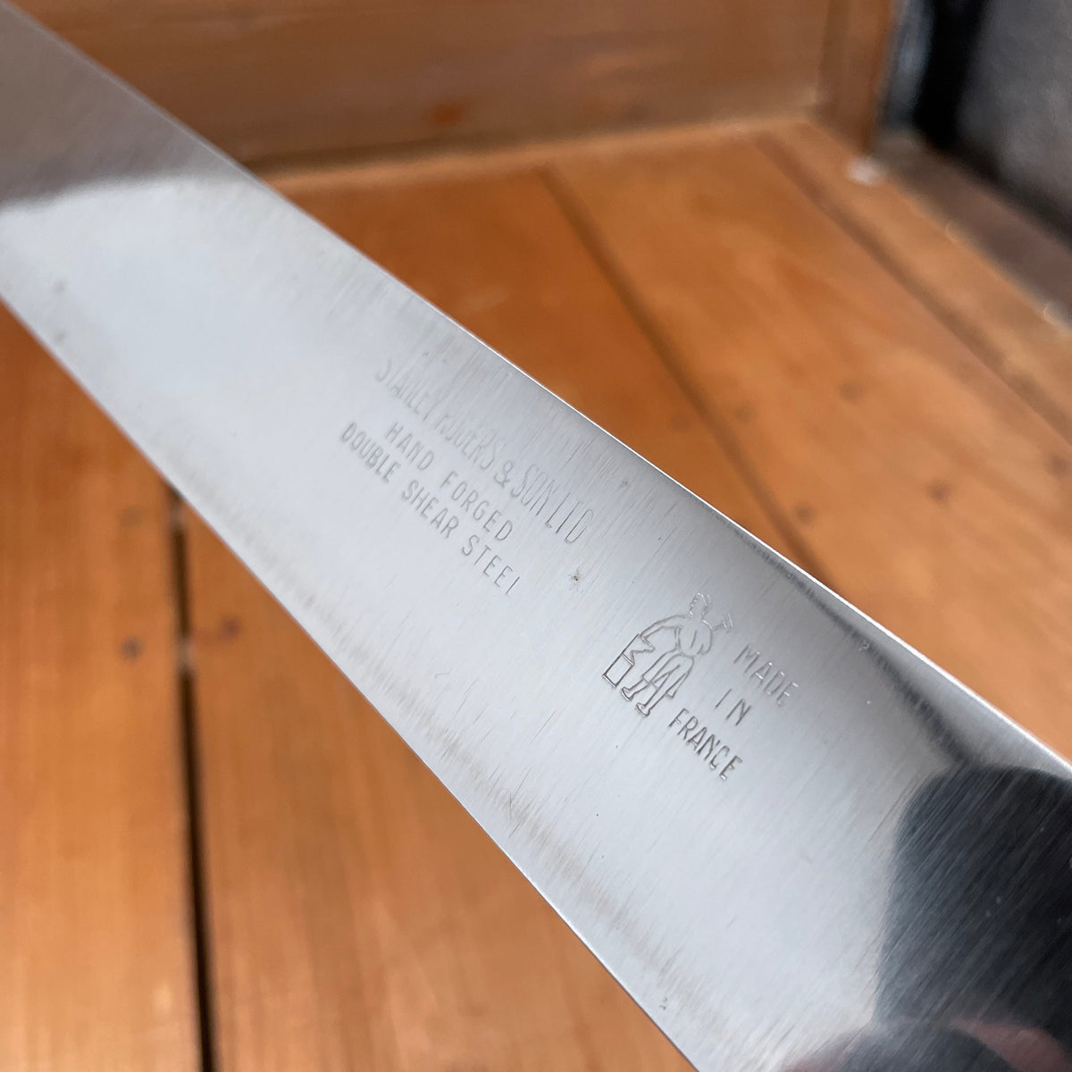 Stanley Rogers New Old Stock 12" Round Nose Slicer Double Shear Steel Carbon France ~1930s-60s 1/2 Bolster