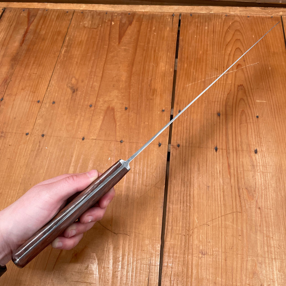 Stanley Rogers New Old Stock 12" Round Nose Slicer Double Shear Steel Carbon France ~1930s-60s 1/2 Bolster