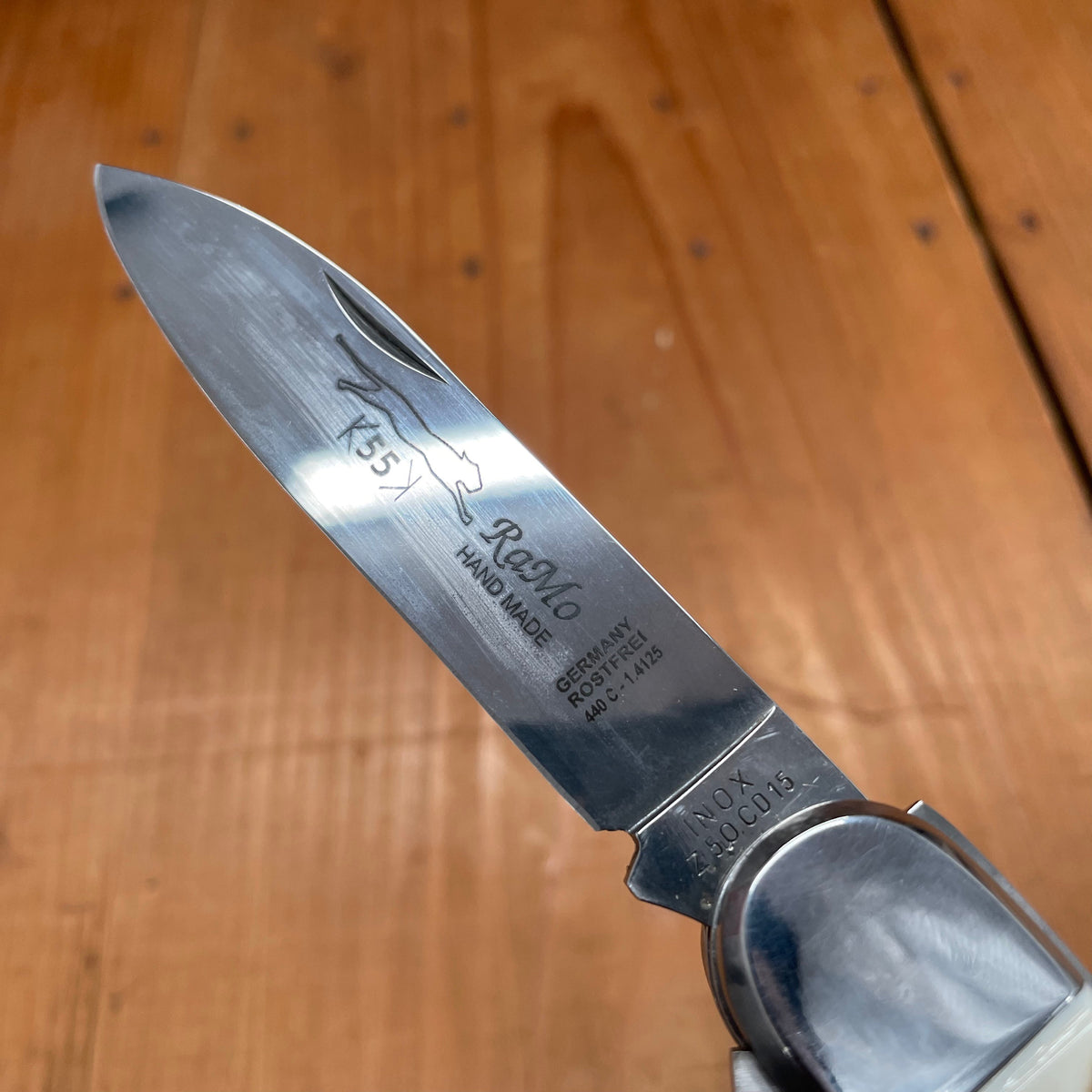 Kaufmann RaMo New Old Stock 4.5" 3 Blade Folding Hunter Stag Solingen