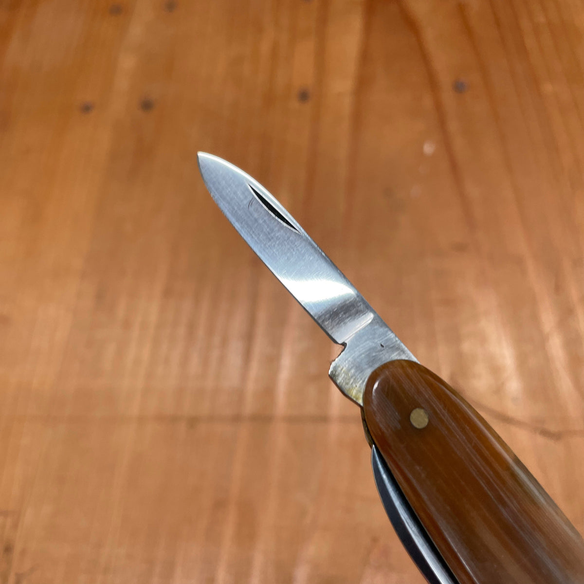 Kaufmann K55K New Old Stock 3.25" 2 Blade Pen Knife Stainless Butterscotch Solingen