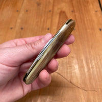 Kaufmann K55K New Old Stock 3.25" 2 Blade Pen Knife Stainless Butterscotch Solingen