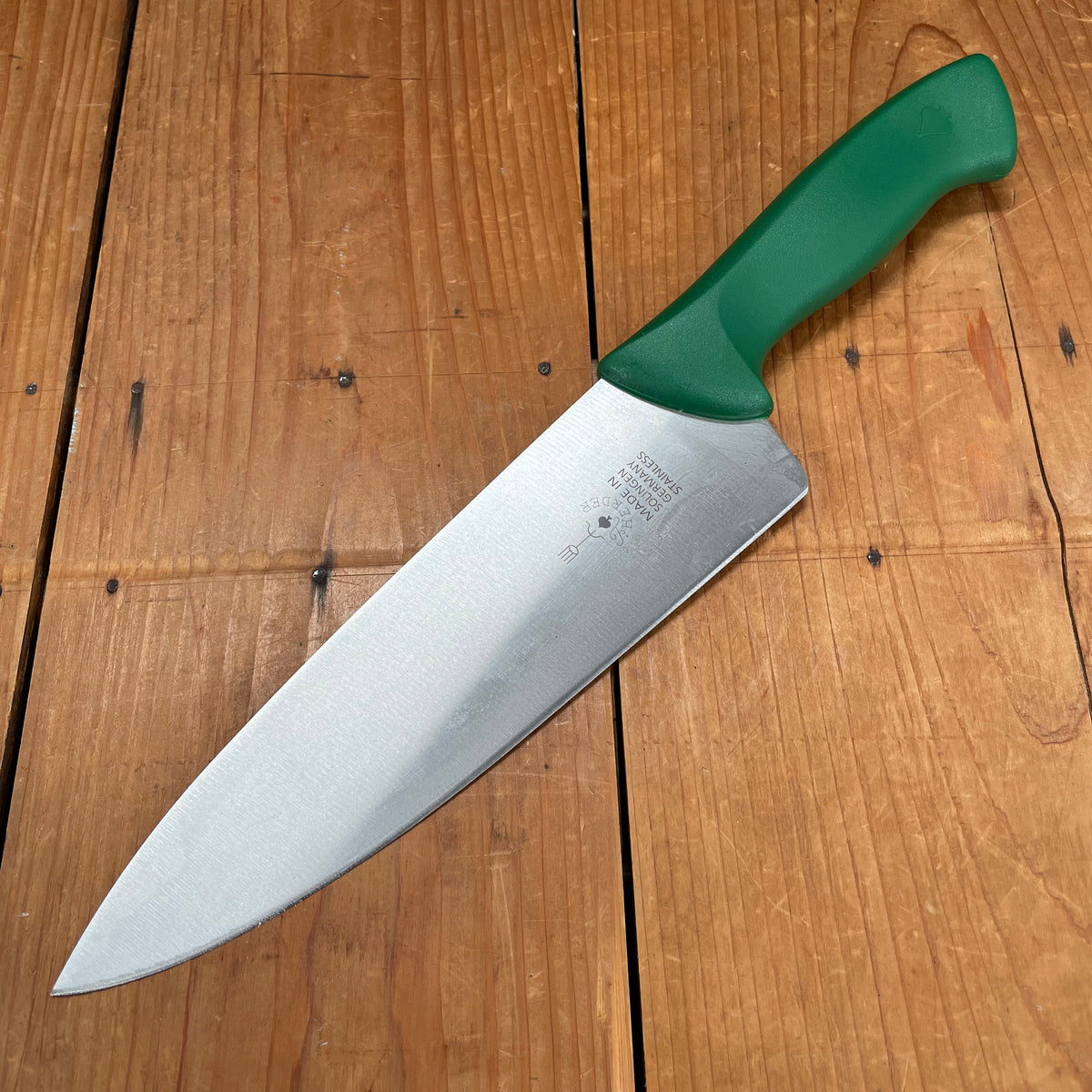 Friedr Herder Don Carlos 8.5” Wide Chef Knife Stainless Green