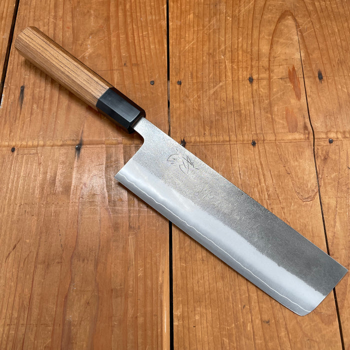 Yoshikane Hamono 165mm Nakiri SKD Nashiji Teak Handle