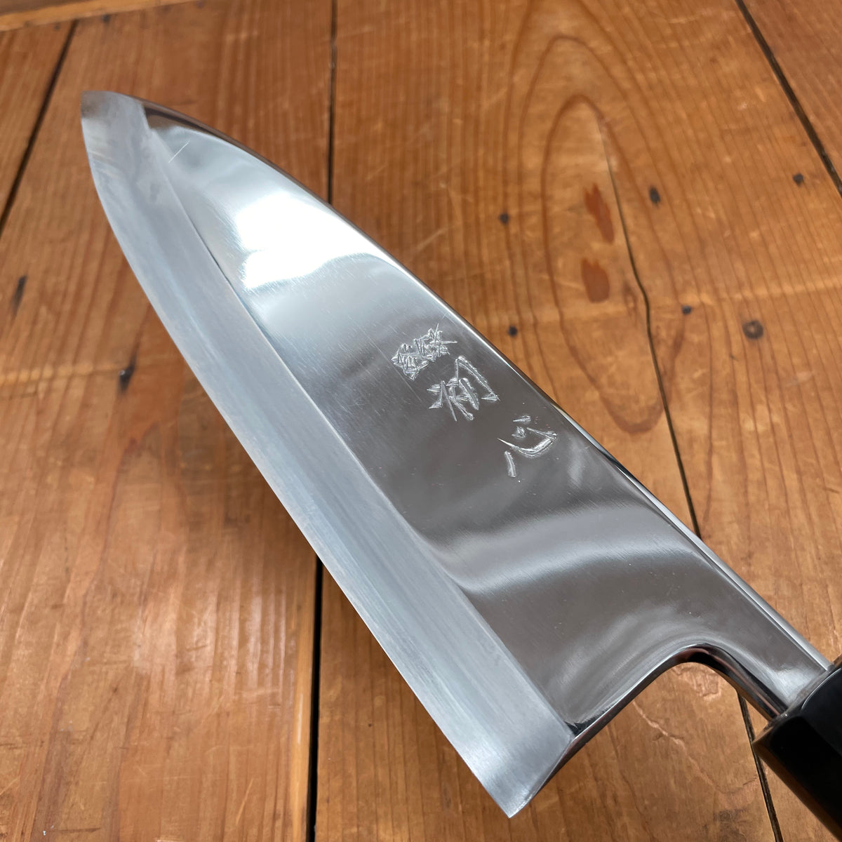 Hatsukokoro Nakagawa 210mm Deba Ginsanko Stainless Ebony Black Buffalo Horn - LEFTY