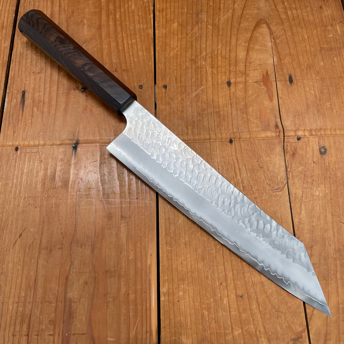 Nigara Hamono 240mm Kiritsuke Gyuto SG2 Migaki Tsuchime Mono Ebony