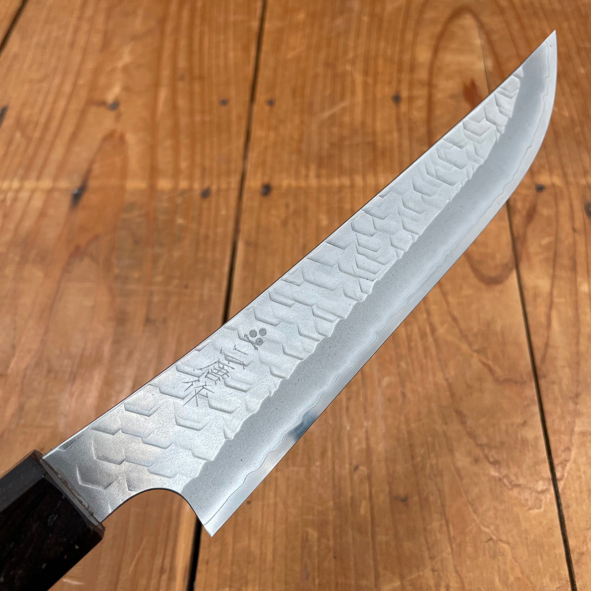Nigara Hamono 170mm Butcher Knife SG2 Migaki Tsuchime Ebony Handle
