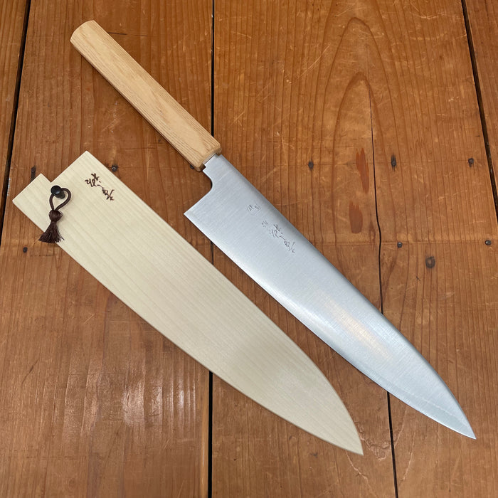 Konosuke Sanjo GS+ 240mm Gyuto SLD Khii Chestnut Handle with Saya