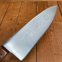 New Vintage 25.5cm / 10" Plate-Semelle Abattre Butcher Knife Hand Forged Carbon 3 Rosette Rosewood 50s?